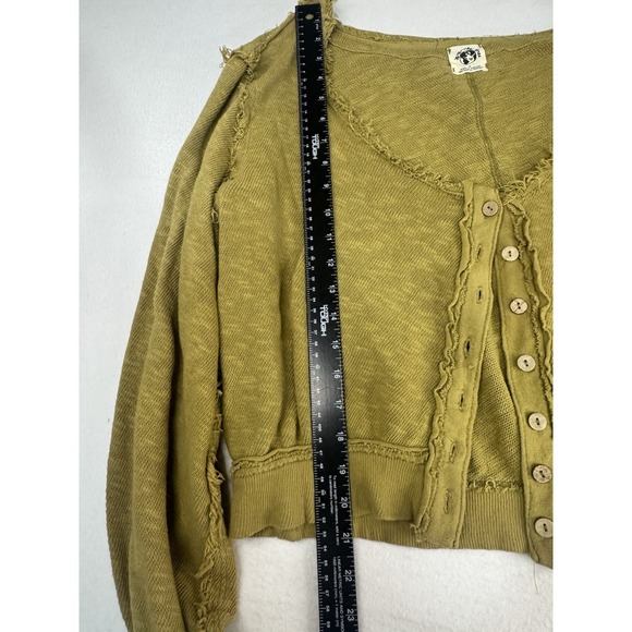Free People Boho Cardigan Sweater Small Oversized Cotton - Picture 4 of 9